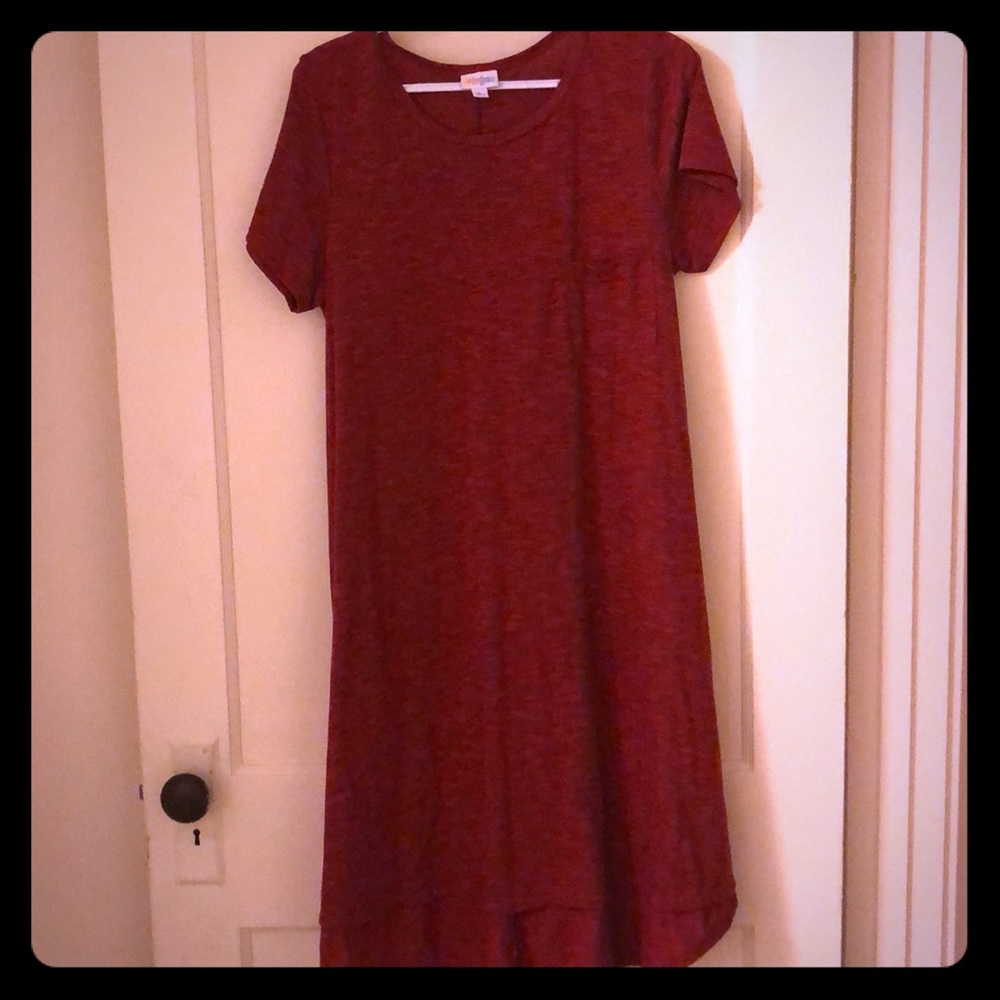 LuLaRoe Dark red T-shirt dress